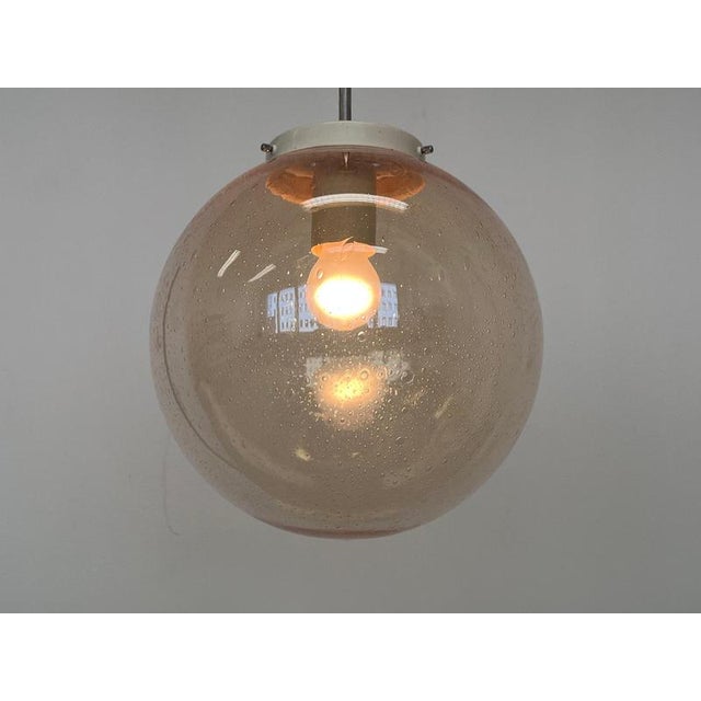 Mid-Century Modern Art Glass Pendant Light, Czechoslovakia, 1970s For Sale - Image 3 of 5