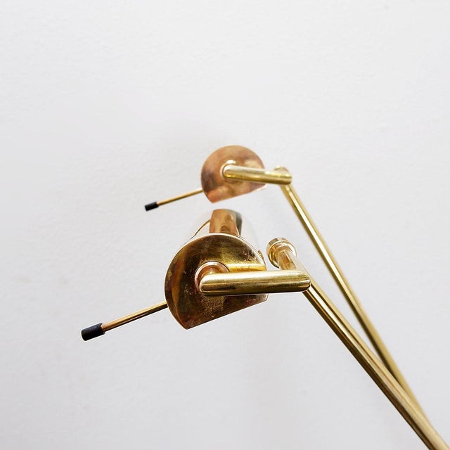 Gold Vintage Brass Articulating Desk Lamps by Stéphane Davidts, Belgium, Set of 2 For Sale - Image 8 of 16
