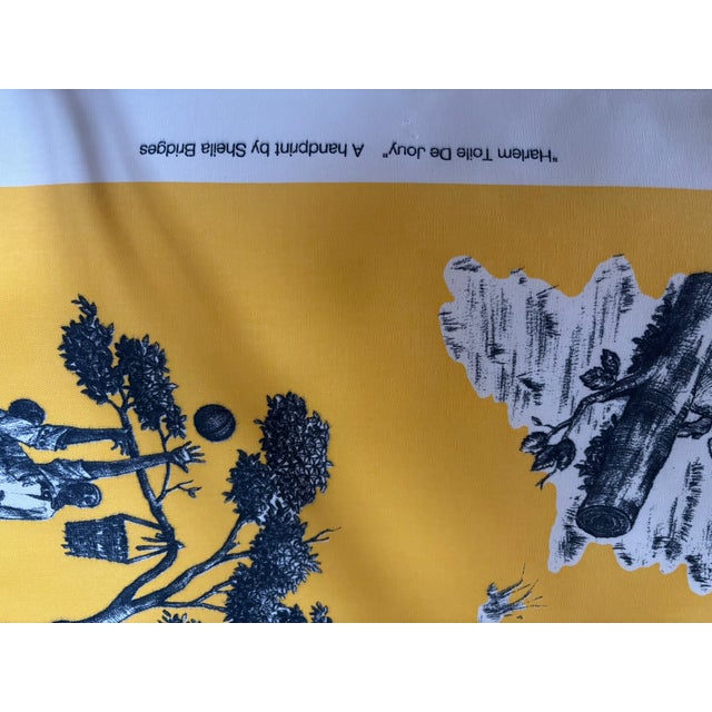 Sheila Bridges Harlem Toile De Jouy Linen Drapes Custom Unused For Sale In Providence - Image 6 of 6