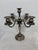 Traditional Vintage Five Arm Pewter Candelabra For Sale - Image 3 of 12