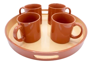 Vintage Hues 'N Brew Pink Coffee Serving Set - 5 Pieces