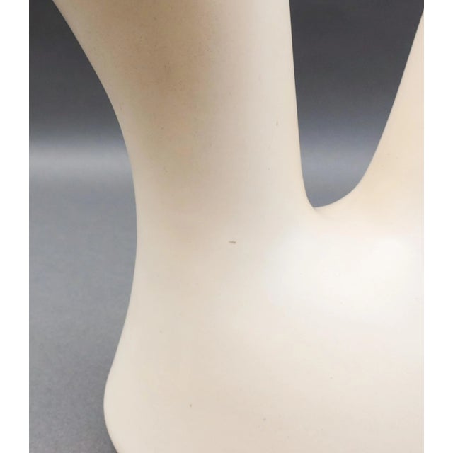 White Mid 20th Century Josephine Baker Jean Varoqueaux Vintage White Ceramic Art Pottery Pitcher For Sale - Image 8 of 8