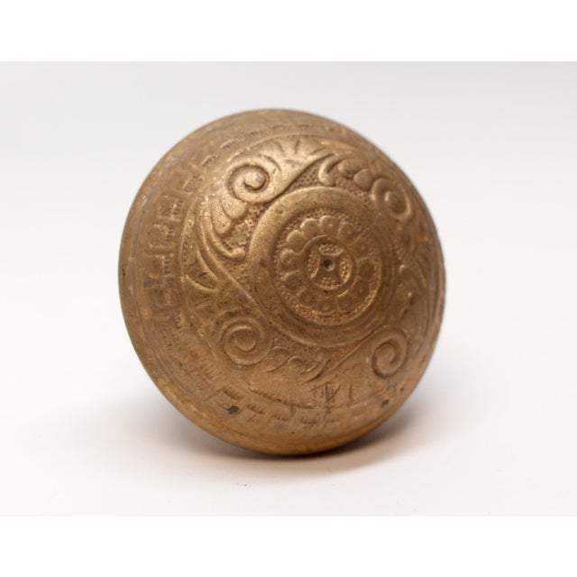 This Vernacular style four fold door knob was made by Ireland Manufacturing in the 1888 catalog. It is part of the H-28200...