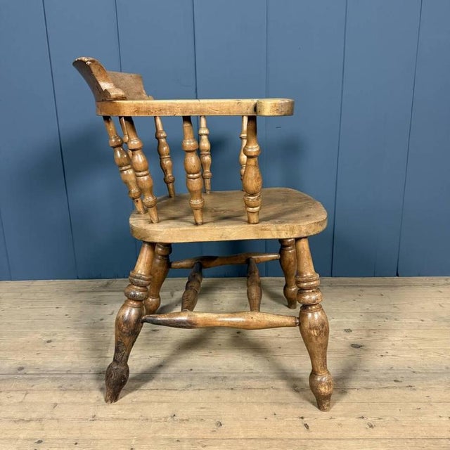 Antique English Captain's Chair, 1900s For Sale - Image 13 of 18