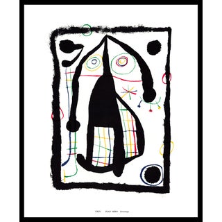 1974 Joan Miró Collotype "Personage" For Sale
