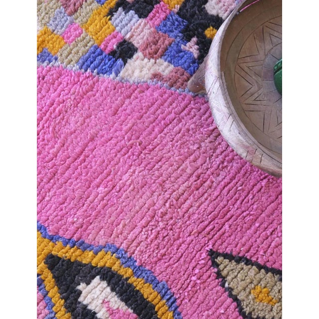 Textile Pink Boujad Moroccan Rug - 10.3 X 6.2 Ft For Sale - Image 7 of 8