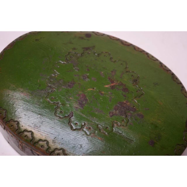 1930s Folk Art Wood-Burned and Hand-Painted Soap Box For Sale - Image 4 of 13