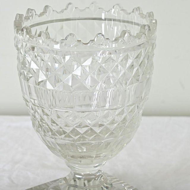 English Early 20th Century Cut Glass Large Vase For Sale In Baton Rouge - Image 6 of 10