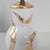 Vintage White and Gold Crackle Ceramic Tripod Lamp with Feathers, 1950s For Sale - Image 6 of 11