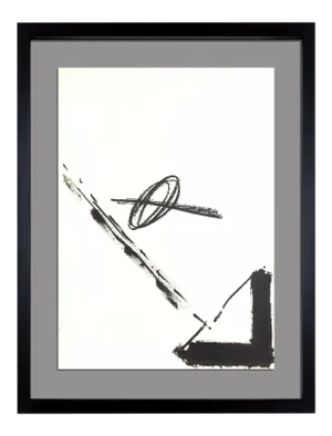 Antoni Tapies Original Limited Lithograph 1968 W/Archival Gallery Frame