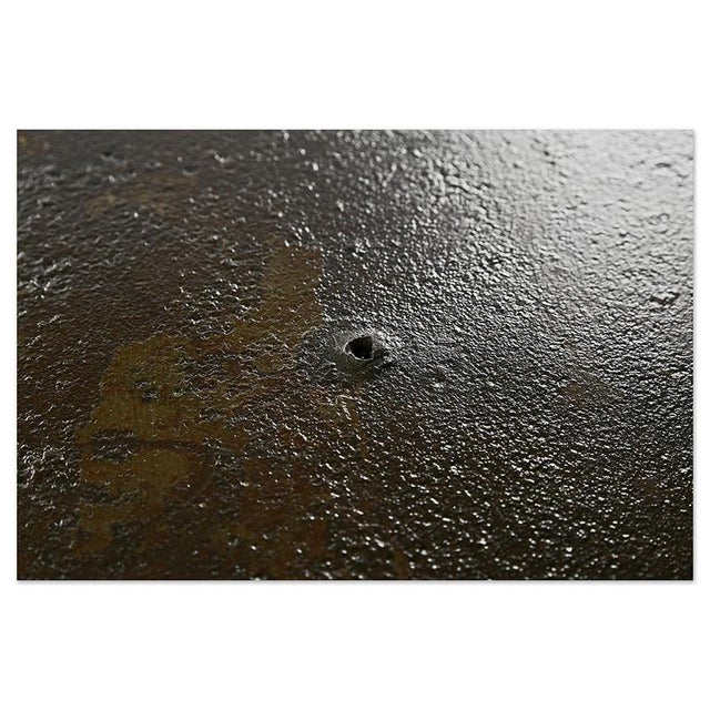 Industrial Riveted Round Table For Sale - Image 6 of 8