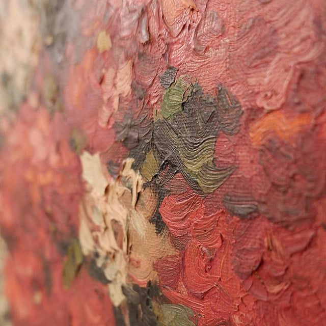 Glass Flowers in Front Mirror, 19th Century, Painting on Canvas, Framed For Sale - Image 7 of 14