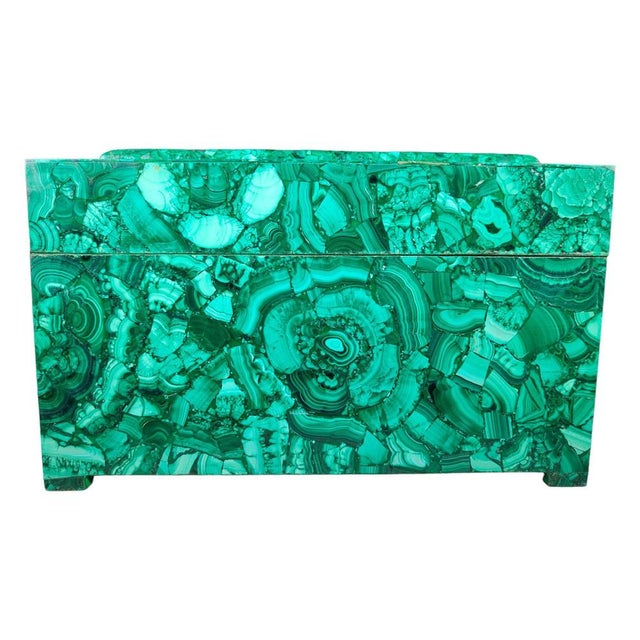 Large Mid-Century Malachite Box, 1950s For Sale - Image 9 of 14