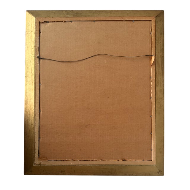 Vintage Bronze-Gilt Ornate Frame With Linen Liner & Glass For Sale - Image 4 of 15