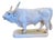 Hand-Painted Porcelain Long Horn Bull Figurine from Herend, 1970s For Sale