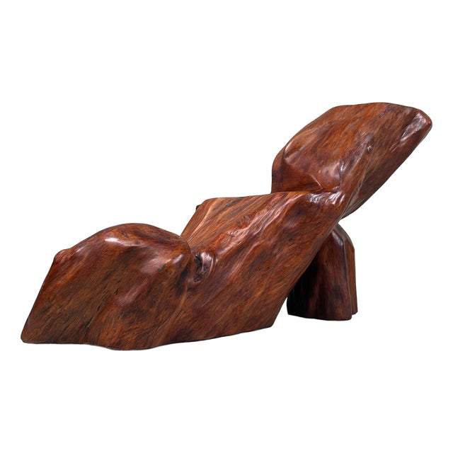 Vintage Japanese Organic Pedestal Stand in Keyaki Wood, 1920s For Sale