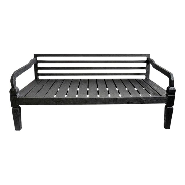 Simple Modern Black Teak Twin Daybed For Sale