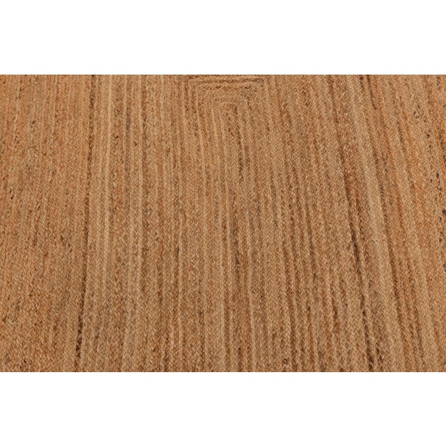 Modern 10'x14' Olive Green Scallop Jute Hand Made Rug For Sale - Image 3 of 12