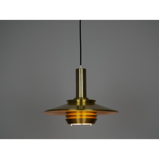 Vintage Swedish Trava Pendant Lamp attributed to Carl Thore for Granhaga Metallindustri, 1960s For Sale - Image 3 of 12
