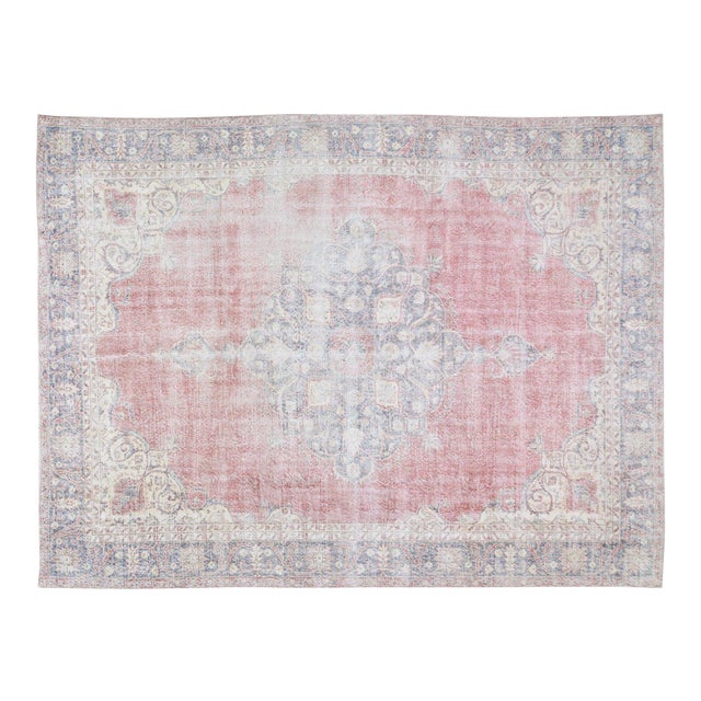 Vintage Hand Knotted Wool Rug, 9'4"x11'3" For Sale