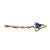 Modern 14k Gold Dangling Pendant With Blue Sapphire & Seed Pearls For Sale - Image 3 of 3