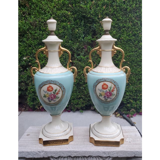 Neoclassical Pair of Early 20th Century Amphora Vases – Urns-Neoclassical Style For Sale - Image 3 of 12