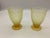 Early 20th Century Yellow Uranium Glass Set 2pc For Sale In Sacramento - Image 6 of 9