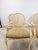 Late 20th Century Set of 6 Vintage Cane Dining Chairs Coastal Chic W/ Captains Chairs Hollywood For Sale - Image 5 of 16