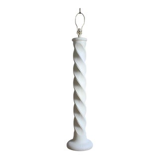 Vintage Architectural Spiral Plaster Floor Lamp Michael Tailor Style For Sale