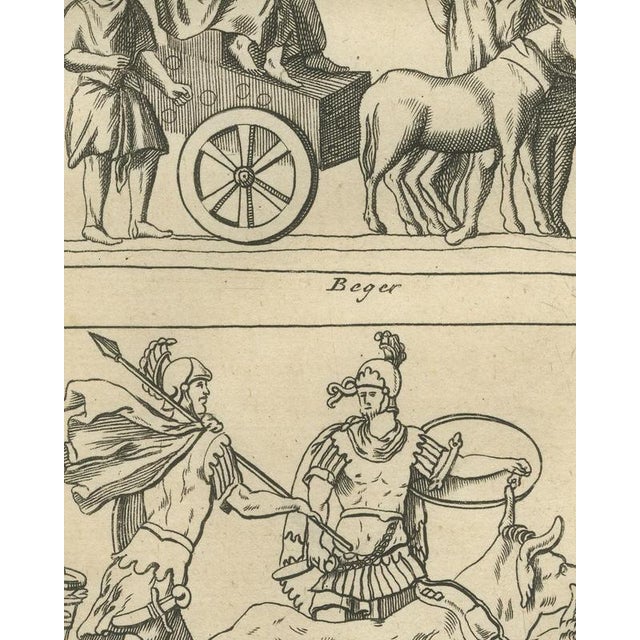 Montfaucon, Roman Carts, Carriages and a Ceremonial Car from Reliefs, 1722, Engraving For Sale - Image 4 of 8