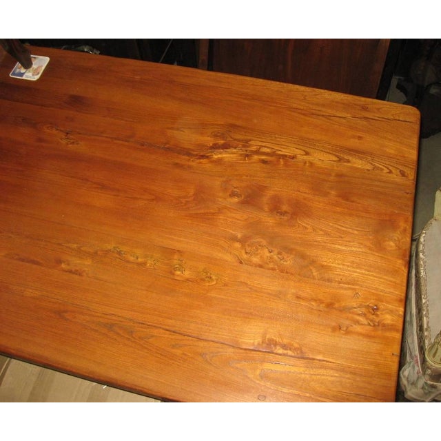 Brown Antique Rectangular Table in Elm, Italy, Early 19th Century For Sale - Image 8 of 13
