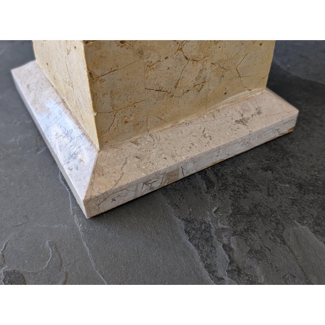 Vintage Maitland-Smith-Styled Tessellated Marble and Plaster Chalice For Sale In Phoenix - Image 6 of 9