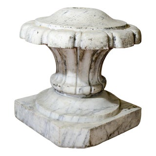 Flower-Shaped Floral Stone Capital, 1890s For Sale