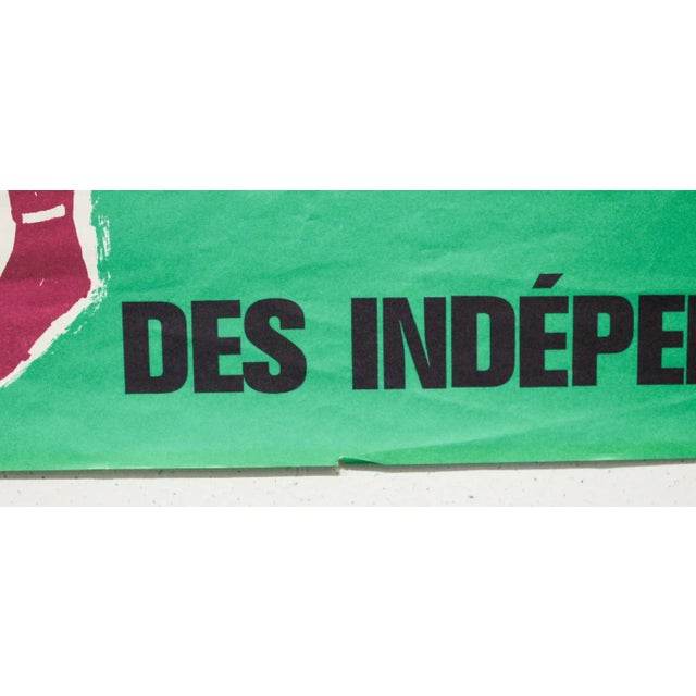 1980s 1982 French Exhibition Poster, Le Génie Des Naifs, Salon Des Indépendants - Monneret For Sale - Image 5 of 5