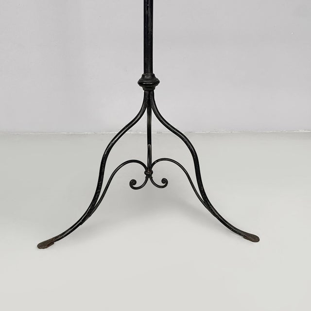 Italian Black Metal Console with Mirror and Drawer, Late 1800s For Sale - Image 16 of 18