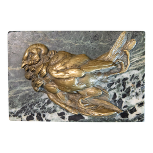 19th Century Signed French Bronze Wounded Sparrow Bird, Jules Edmond Masson