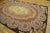 American 1930s Tan Camel Floral Medallion Antique American Hooked Rug 6'7" X 9'7" Handknotted Wool Carpet For Sale - Image 3 of 6