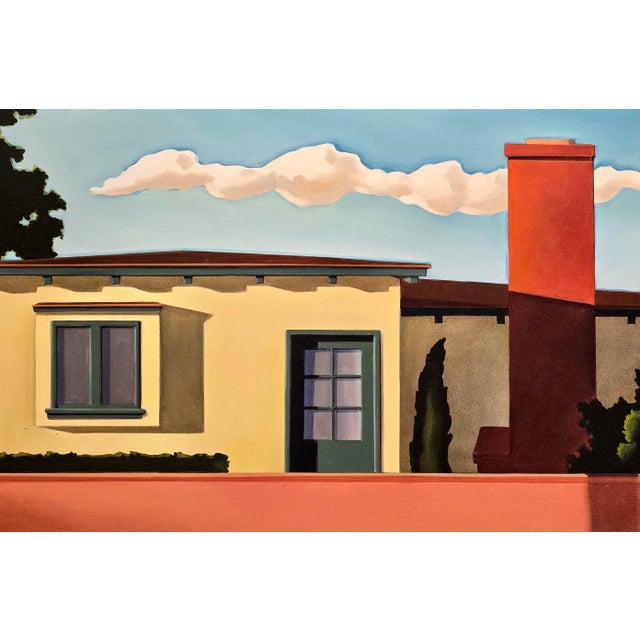 R. Kenton Nelson—Pasadena Light on the House Beyond the Wall—Architectural Oil Painting For Sale In Los Angeles - Image 6 of 14
