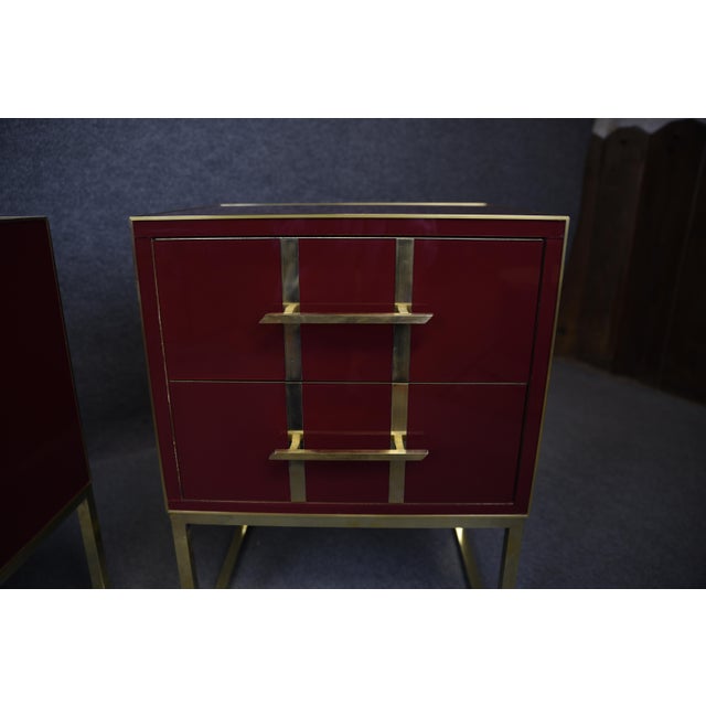 Murano Glass Bedside Tables from Justfurnituress SRL, Set of 2 For Sale - Image 12 of 17