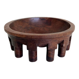 Vintage Wood Kava Bowl 12 Leg For Sale