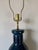 1960s Mid-Century Modern Bitossi Style Blue Glazed Ceramic Table Lamp For Sale - Image 11 of 14