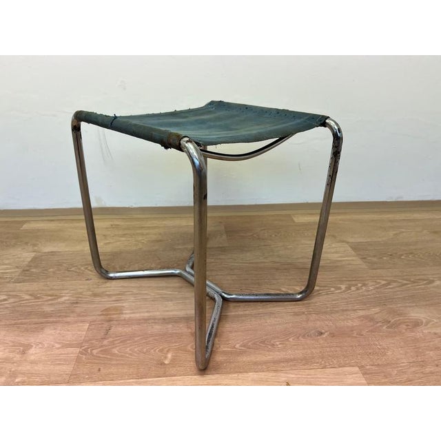Bauhaus Chrome B8 Stool attributed to Marcel Breuer, 1930s For Sale - Image 6 of 8