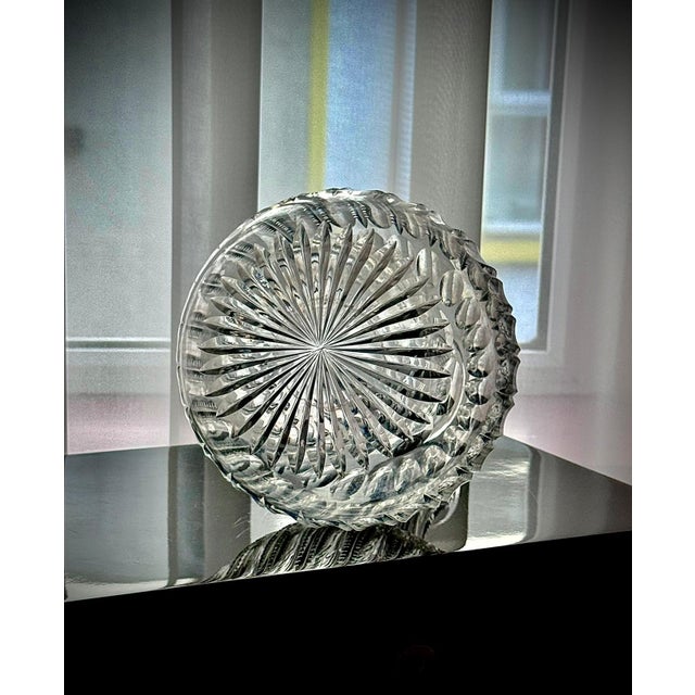 Antique Cut Glass Decanters with Faceted Stoppers, 1890s, Set of 2 For Sale - Image 9 of 16