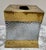 2000 - 2009 Vintage Hammered Brass Tissue Box Cover With Brazilian Agate Stone For Sale - Image 5 of 9