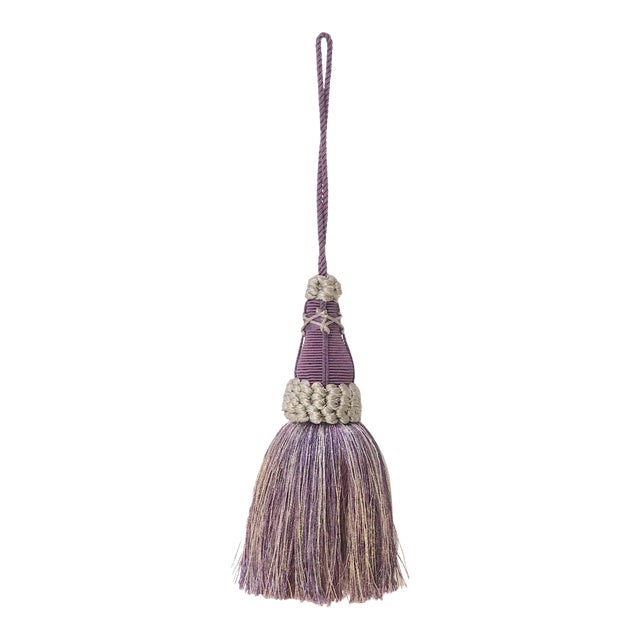 Amethyst Key Tassel With Looped Ruche For Sale