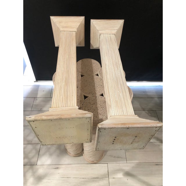 Pencil Reed Pedestals in the Style of Gabriella Crespi - Set of 2 For Sale - Image 10 of 11