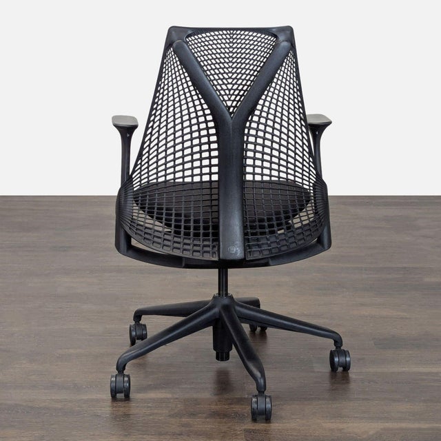 2020s Herman Miller Sayl Black Office Chair With Mesh Back and Adjustable Arms For Sale - Image 5 of 8