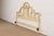 French Provincial Romweber French Rococo Louis XV Cream Lacquered and Parcel Silver Gilt King Size Headboard, Circa 1950s For Sale - Image 3 of 9