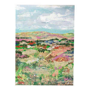 1980s Abstract Acrylic Landscape by Harry Hilson