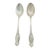 Pair Simpson Hall Miller Sterling Teaspoons 5.5" Jewel Pattern For Sale